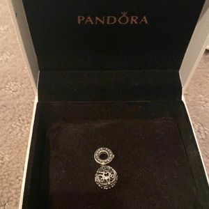 New Pandora Openwork heart ball dangle charm silver.